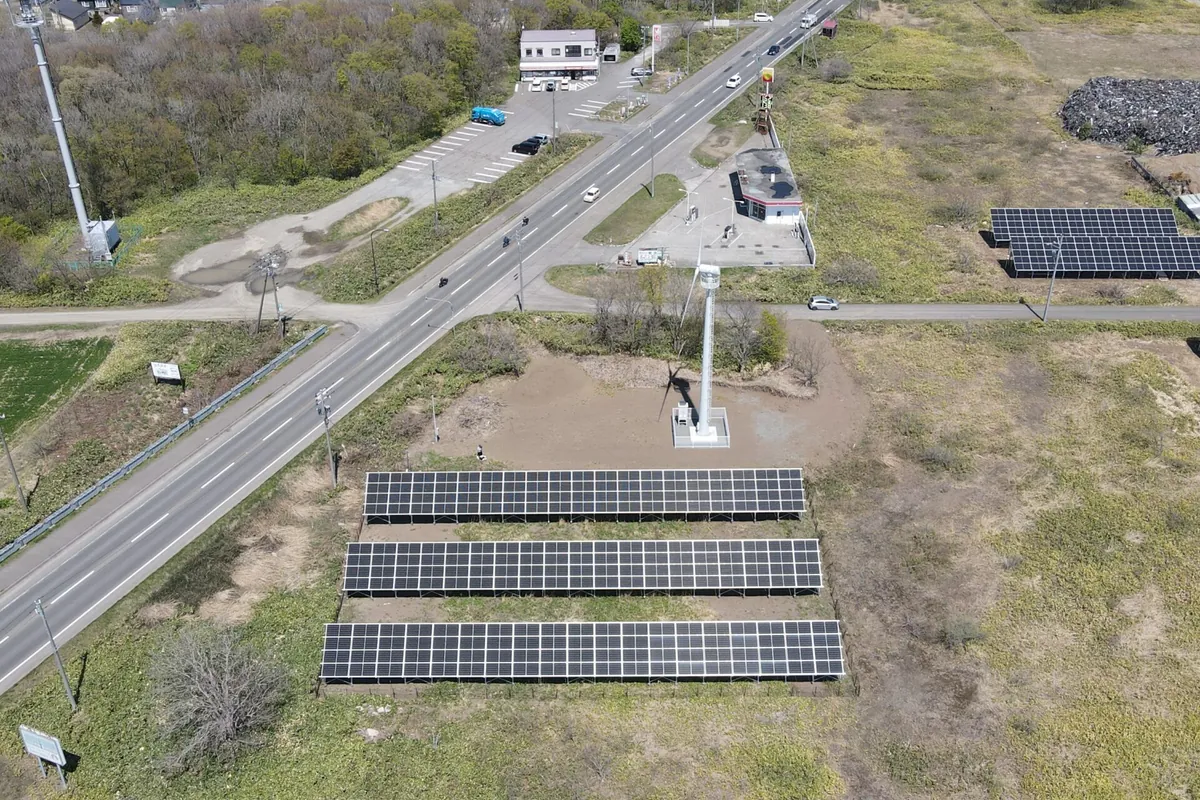 北海道石狩市の太陽光発電所(グループ保有)